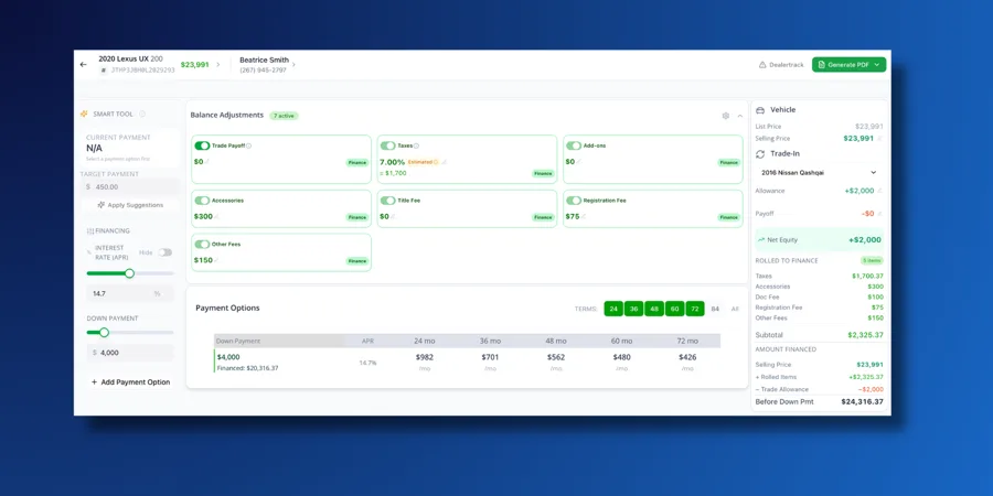 AutoRaptor Launches Integrated Desking & Payment Penciling Tool to Modernize Deal Structuring Inside Automotive CRM