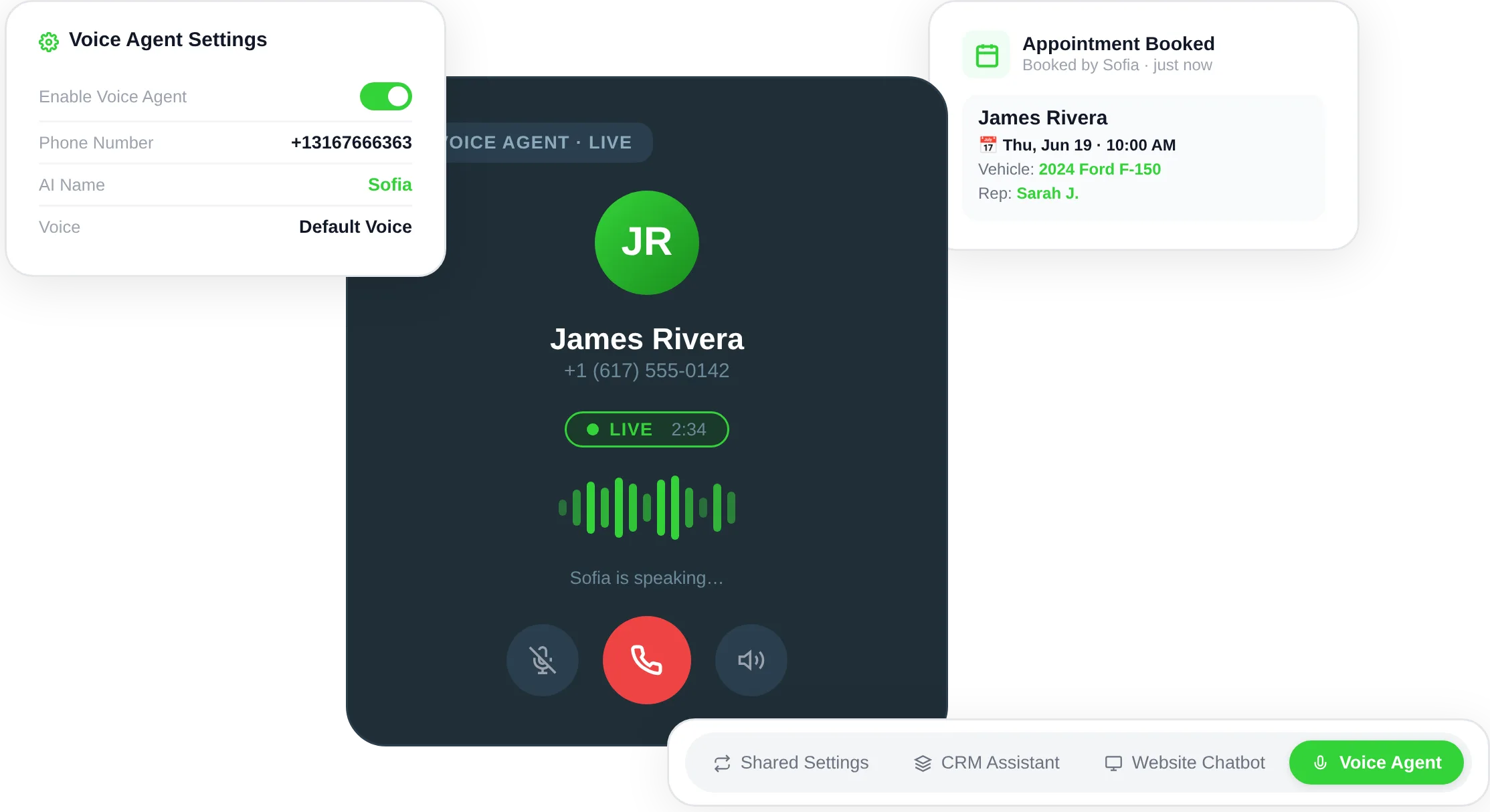 AutoRaptor AI Voice Agent CRM workflow