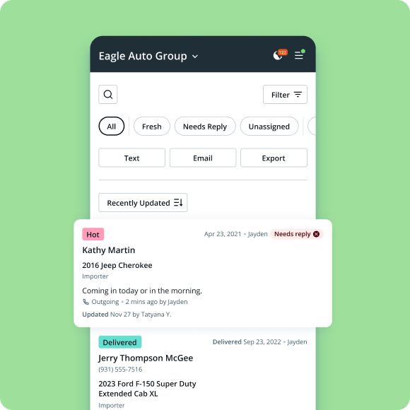 AutoRaptor mobile upsheet list