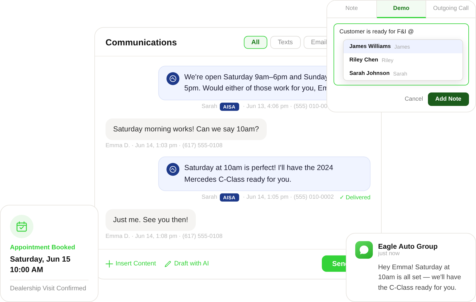 Text, Email & Call, All in One Place