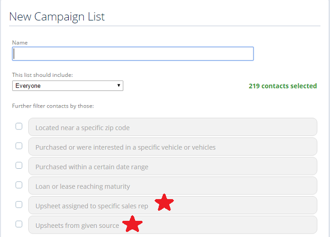 Email campaign new features
